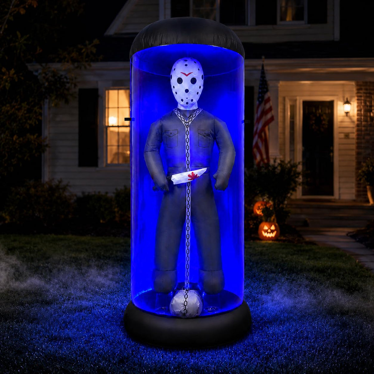7.6FT Halloween Inflatable Outdoor Decoration with Blue LED Lights N7579