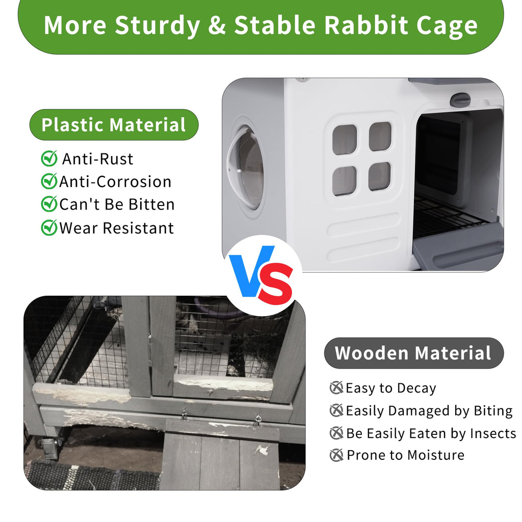 Plastic Rabbit Cage with Run L3340