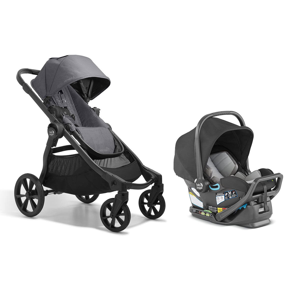 Single-to-Double Modular Travel System with Infant Car Seat E1503