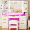 Large Vanity Desk with Mirror and Lights L642
