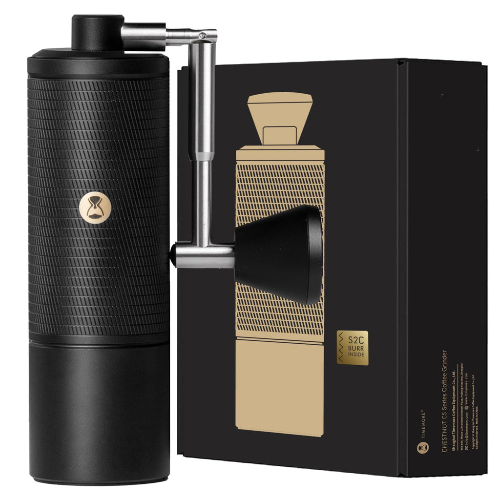 Manual Coffee Grinder with Conical Burr, Portable Hand Coffee Mill, Black B7960