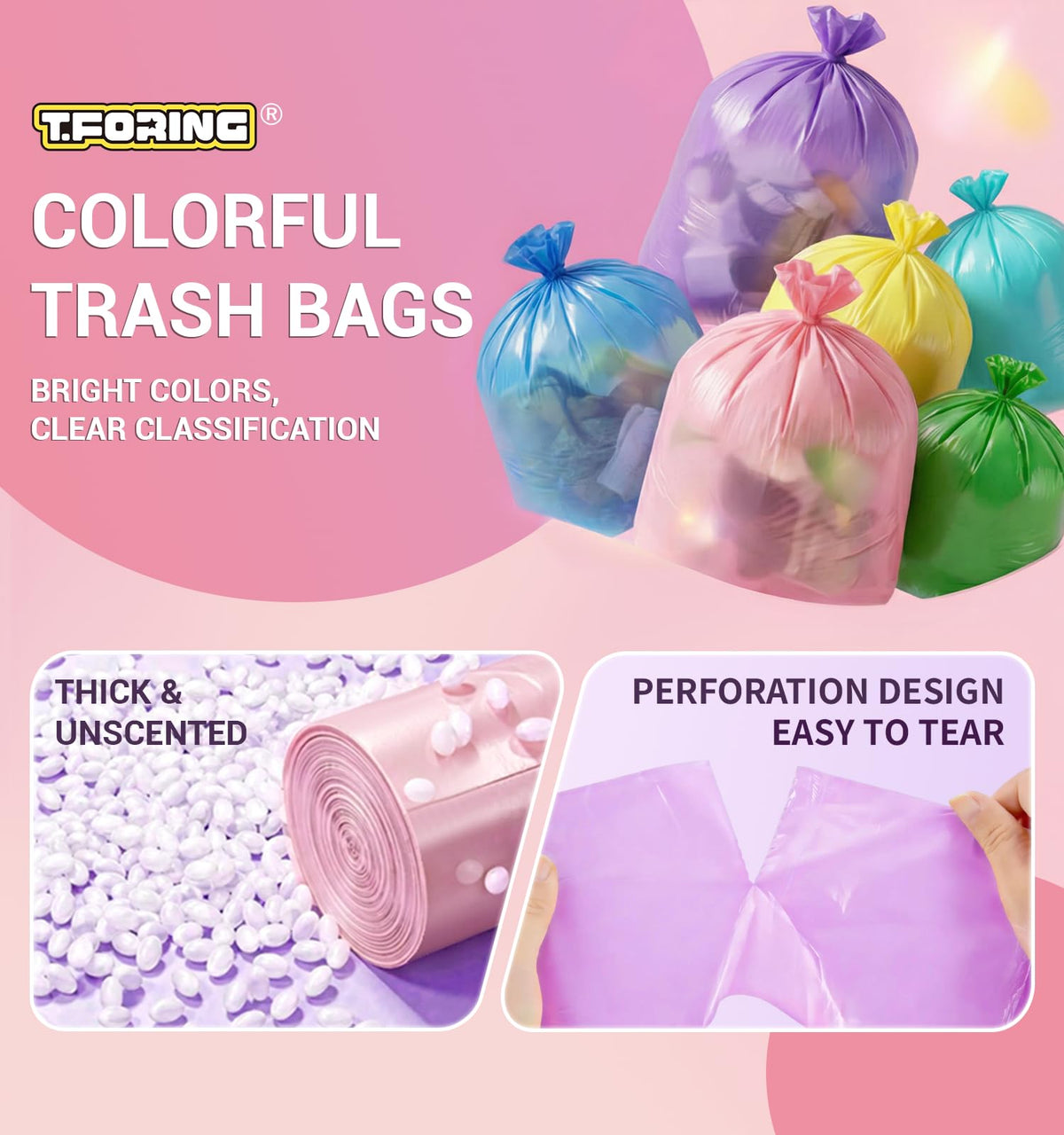 4 Gallon 0.86 Mil Unscented 150 Count Small Trash Bags X498
