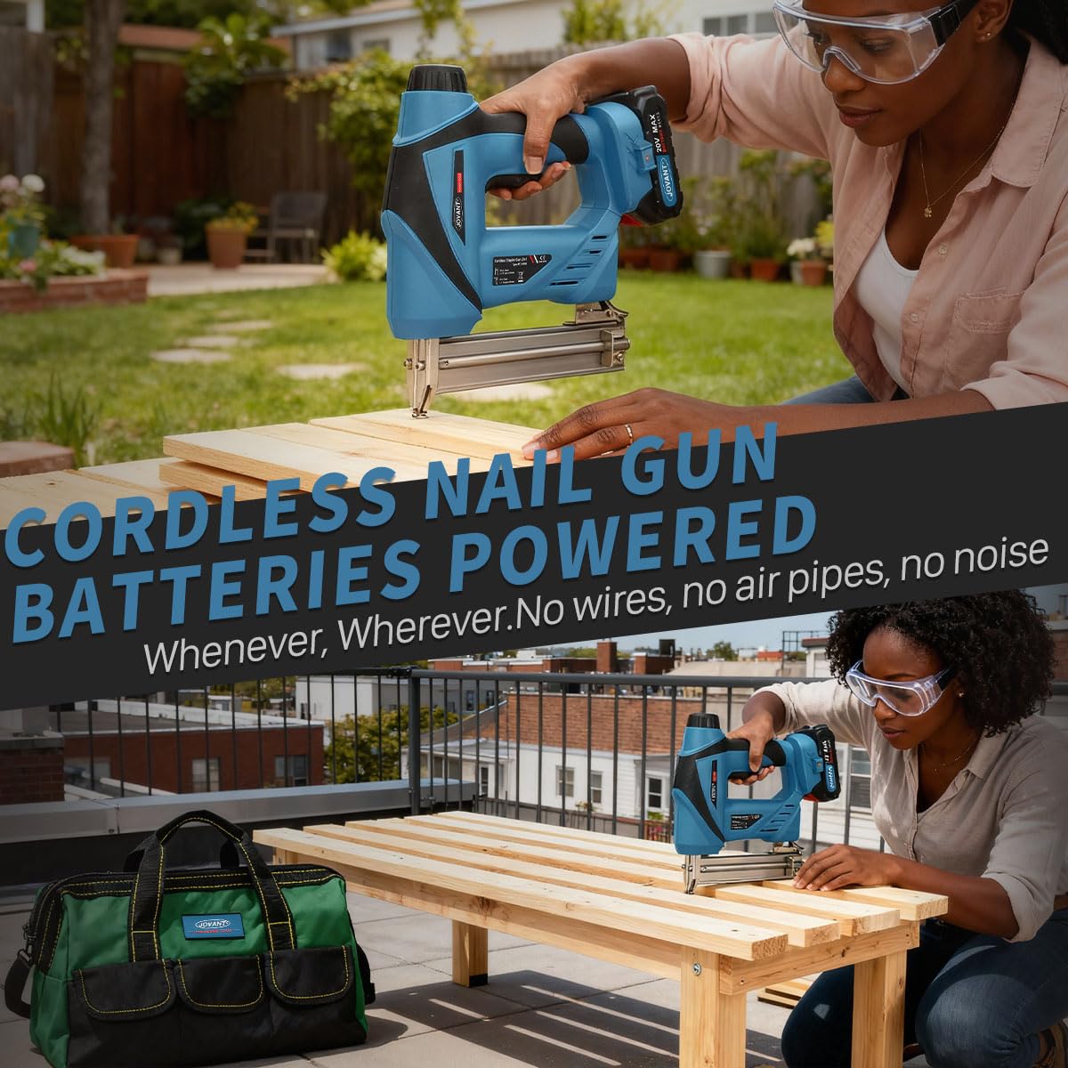 2-in-1 Cordless Nail Gun with Angle Grinder U993663