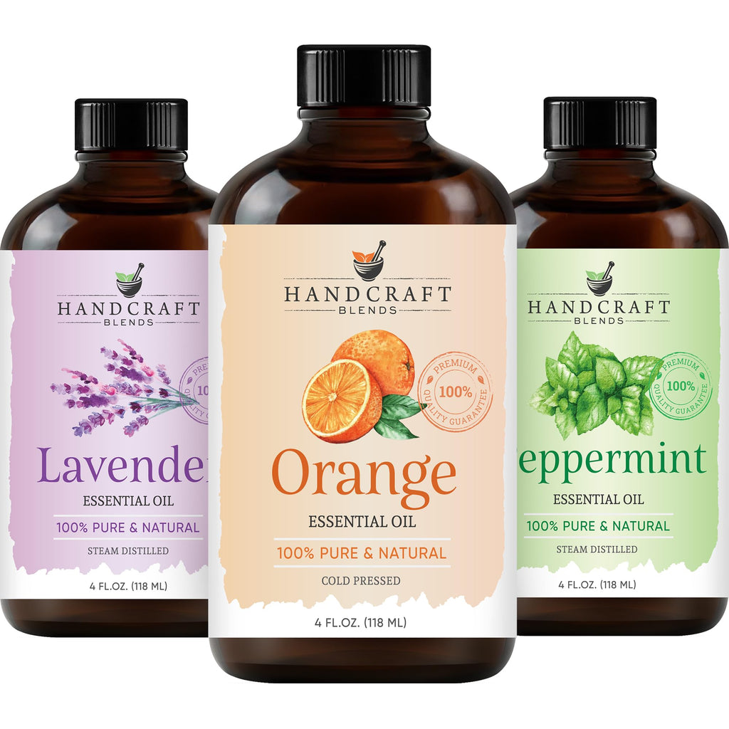 100% Pure & Natural Orange, Lavender, Peppermint Essential Oil Blend 4 Fl. Oz X6368