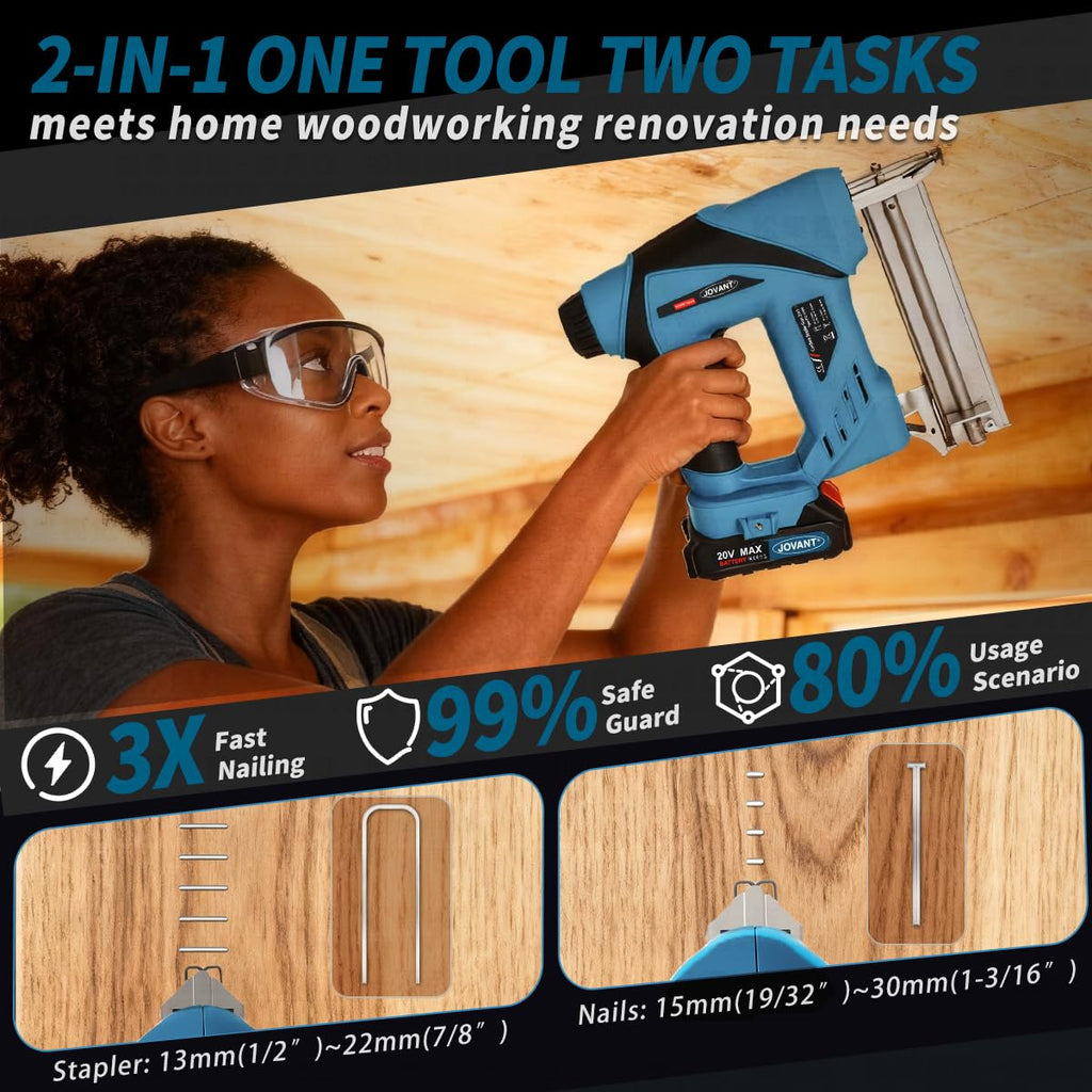 2-in-1 Cordless Nail Gun with Angle Grinder U993663