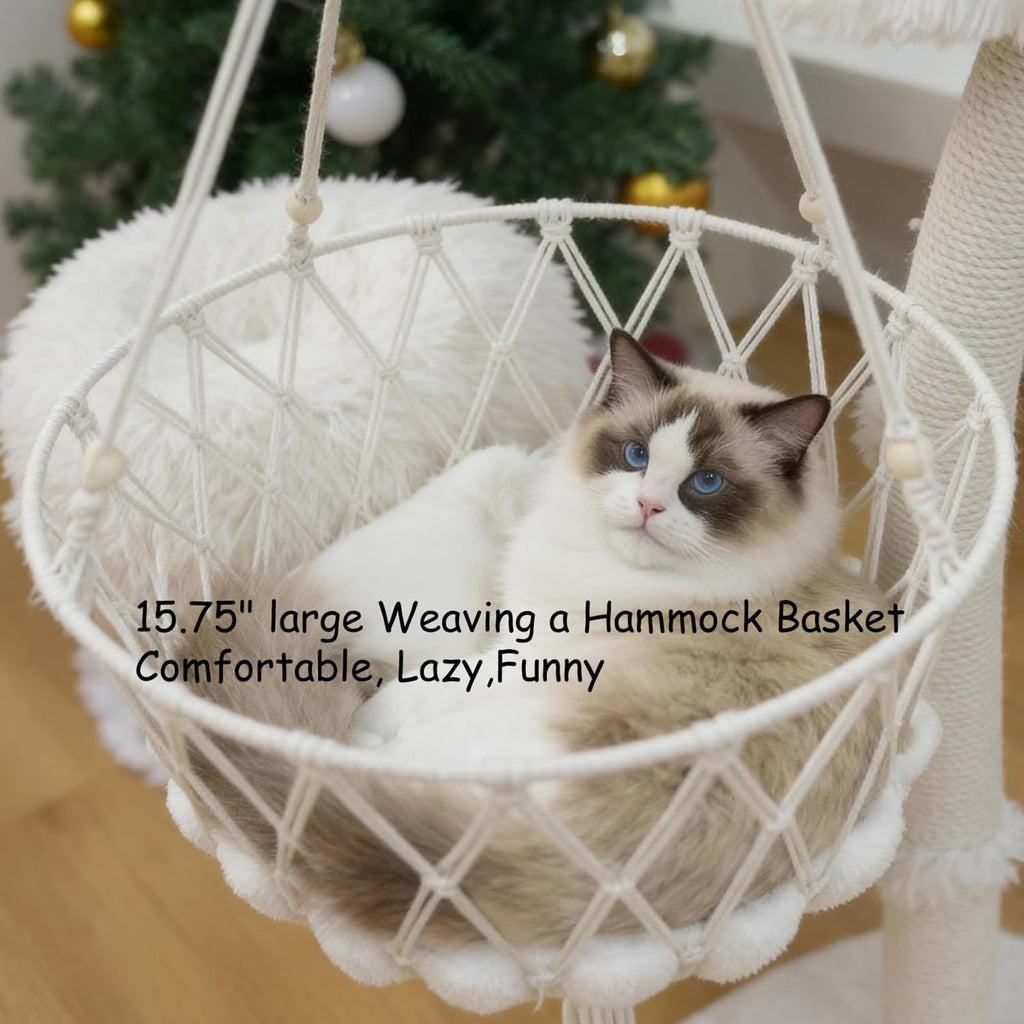 70" Multi-Level Cat Tree Tower with Plush Perches and Sisal Scratching Posts T29060