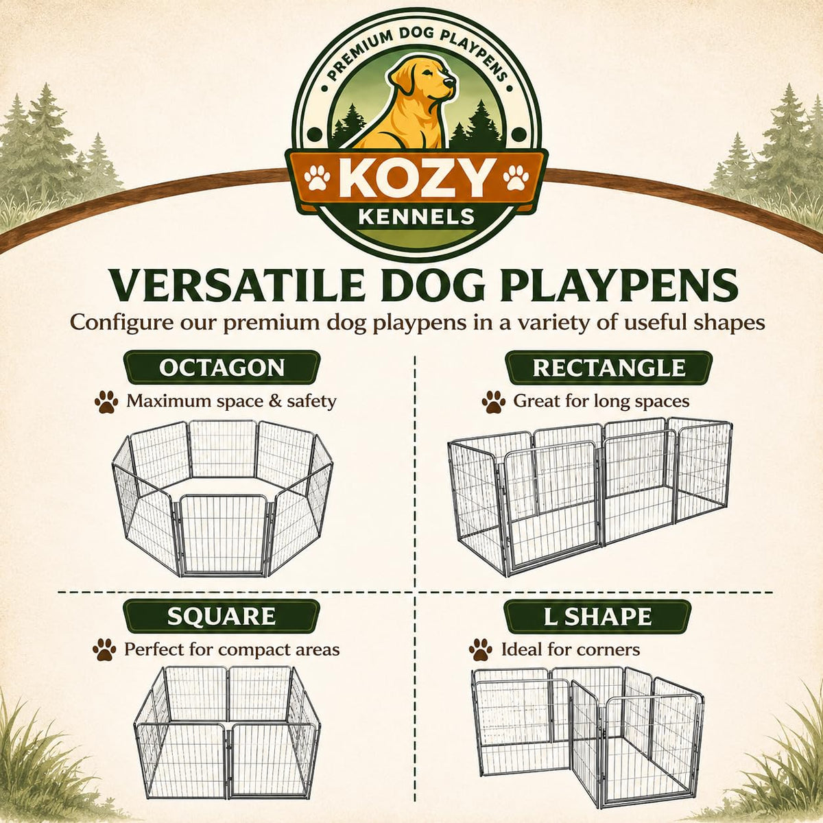 24 inch 16 Panels Heavy Duty Metal Portable Pet Playpen with Gate M2661