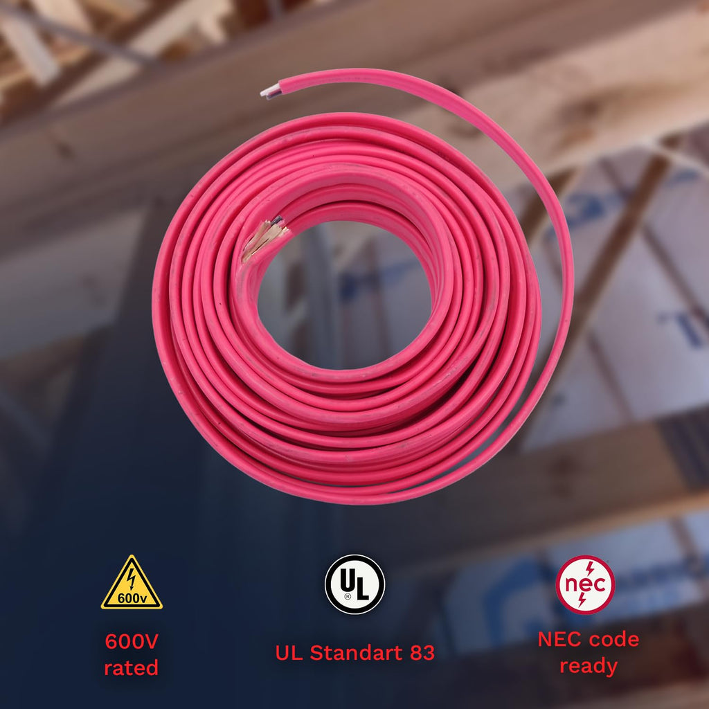 10 Gauge 3 Conductors Copper Electrical Wire 25ft D6472