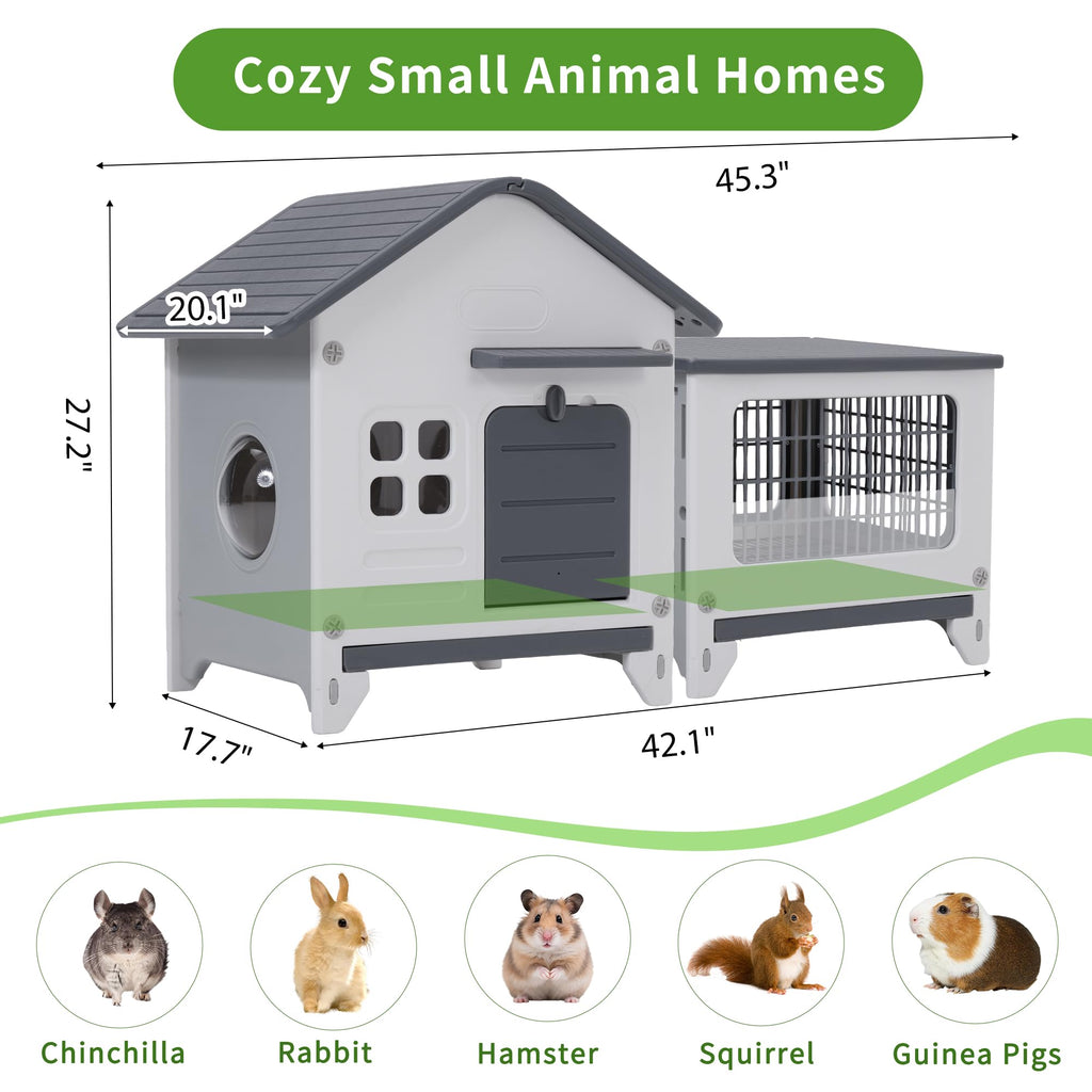 Plastic Rabbit Cage with Run L3340