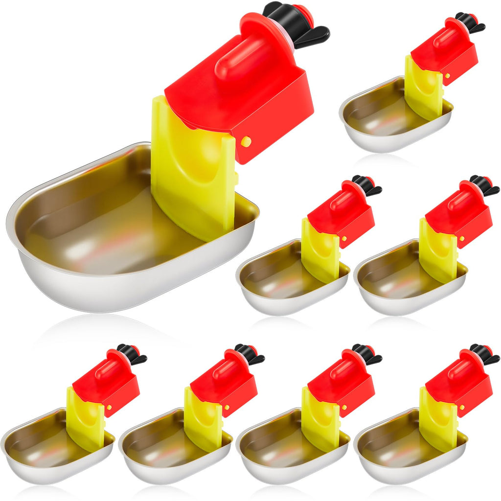 8 Pack Stainless Steel Auto Fill Chicken Waterer Cups Q949578