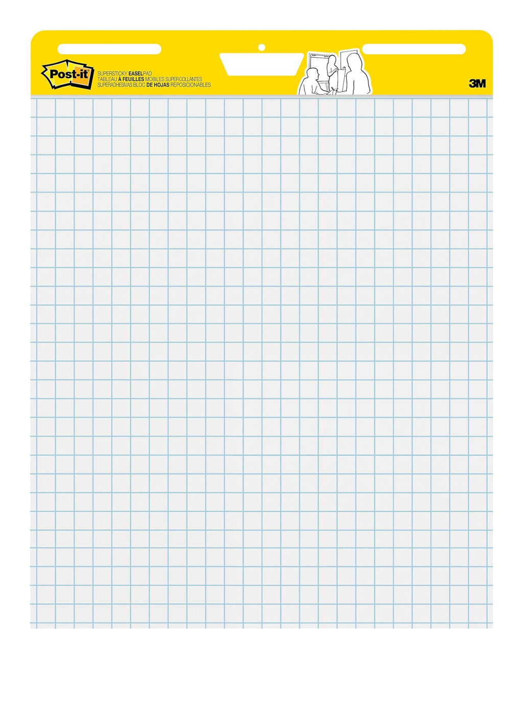 Super Sticky Easel Pad 25-Inch x 30-Inch White with Grid 30 Sheets/Pad O127