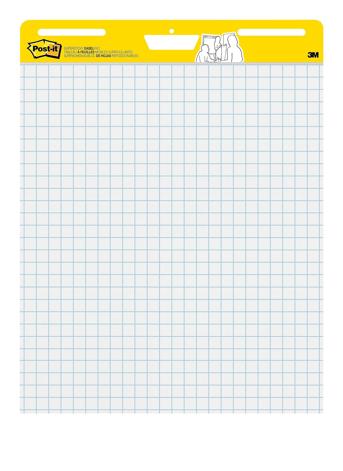 Super Sticky Easel Pad 25-Inch x 30-Inch White with Grid 30 Sheets/Pad O127