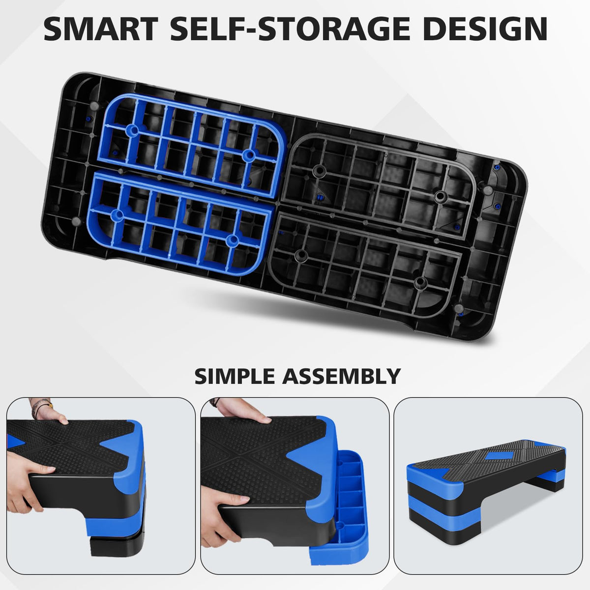 27" Adjustable Aerobic Step Platform with 4 Risers Q5381