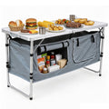 Camping Table with Storage Gray U959