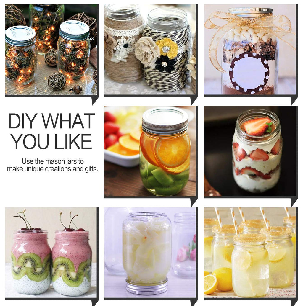 16oz Regular Mouth Mason Jars 12 Pack I4197