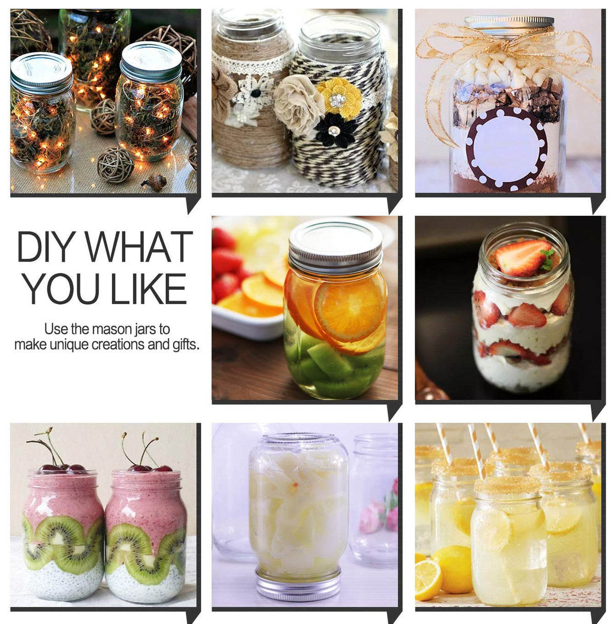 16oz Regular Mouth Mason Jars 12 Pack I4197