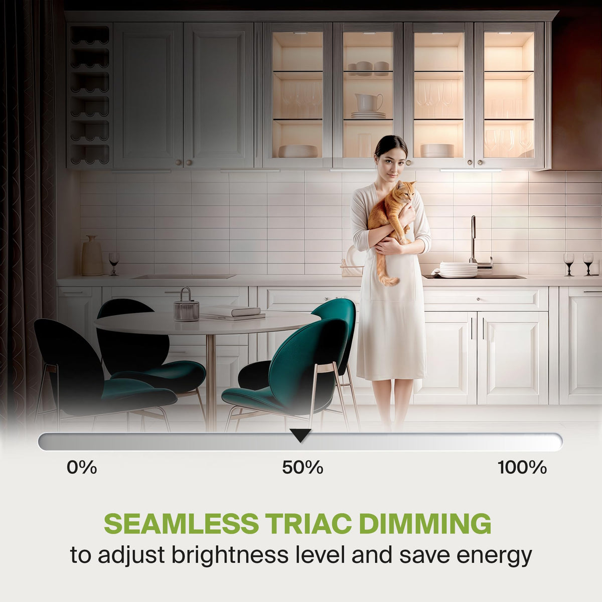 LED Under Cabinet Lighting 24 Inch Dimmable 3CCT White N603