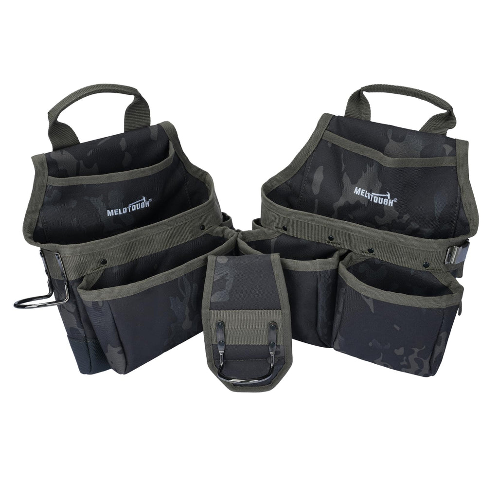 Camo Tool Belt with Suspenders Tool Pouch Organizer Heavy Duty W721456