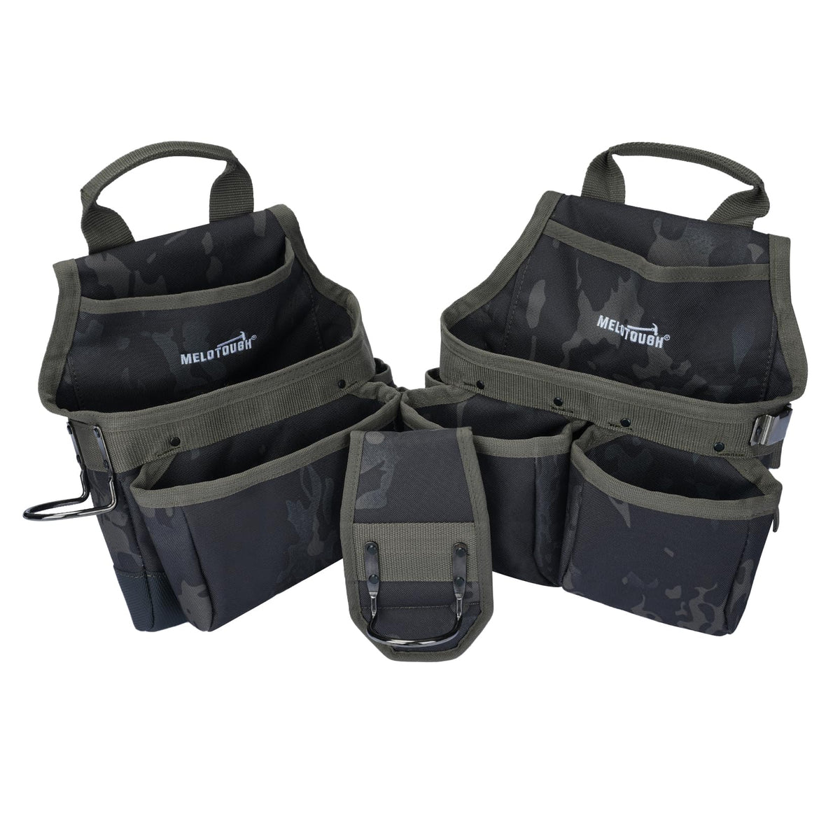 Camo Tool Belt with Suspenders Tool Pouch Organizer Heavy Duty W721456