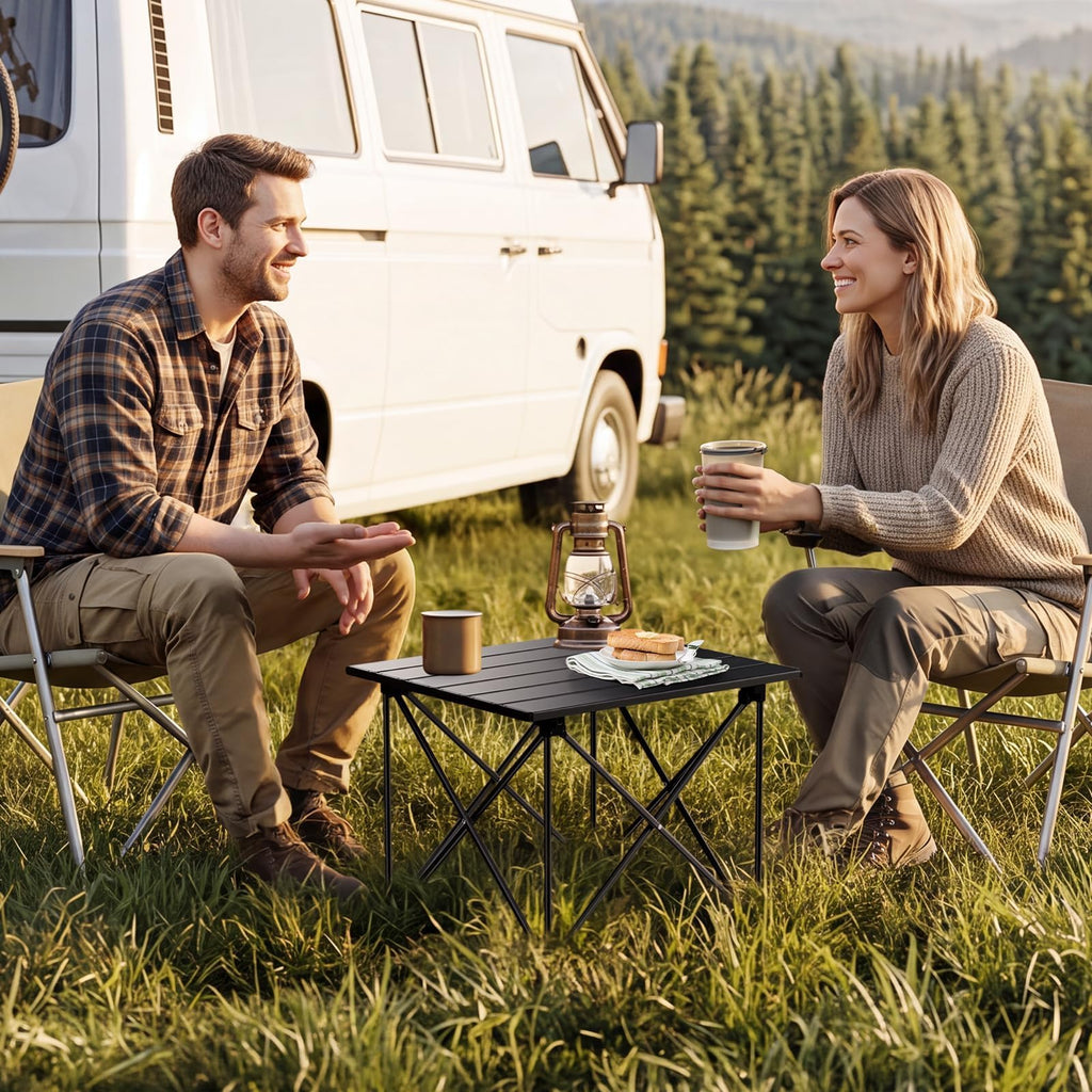 Small Ultralight Aluminum Folding Camping Table B78764