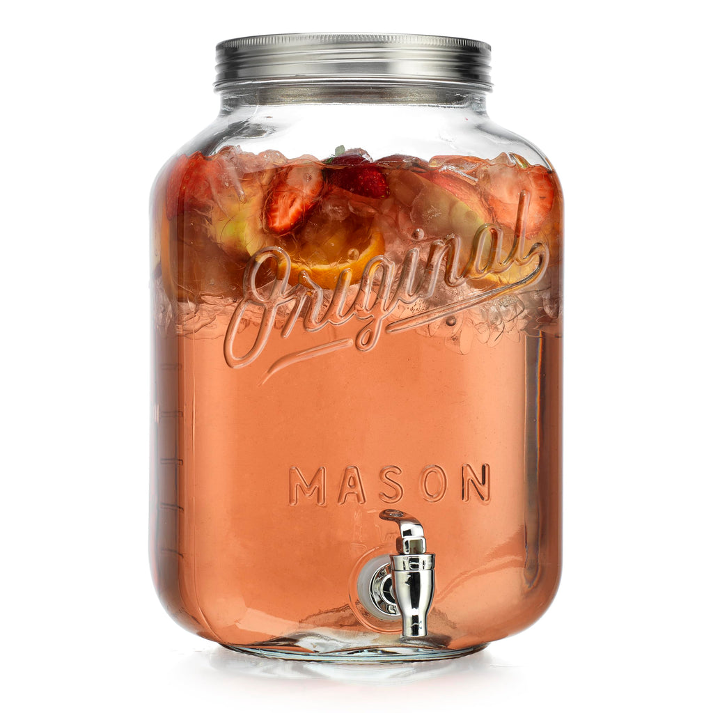 2 Gallon Glass Drink Dispenser with Spigot P40750