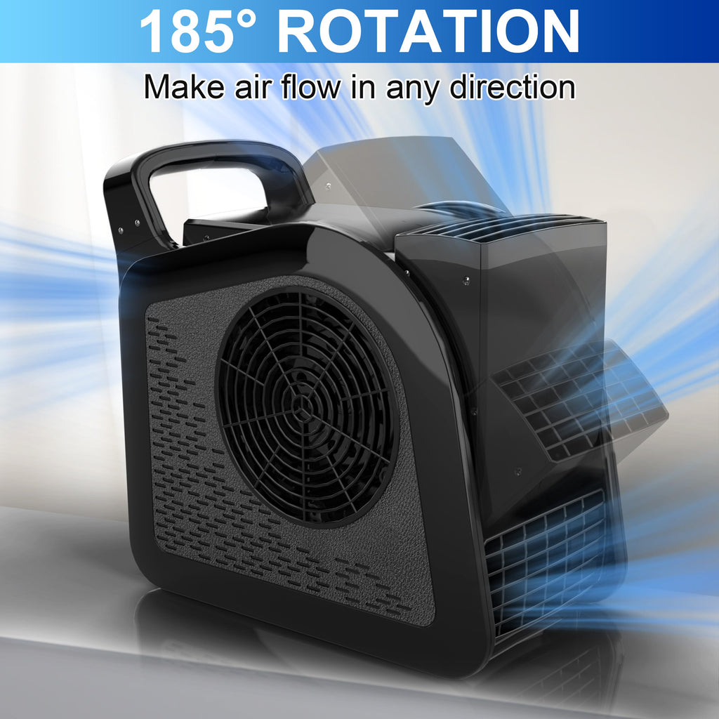 Portable High Velocity Floor Fan with 3 Speeds, Black L249544