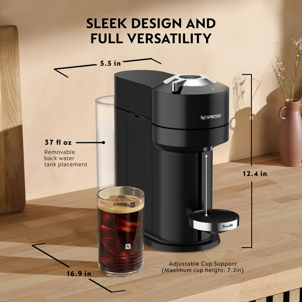Black Coffee Machine with Milk Frother N759