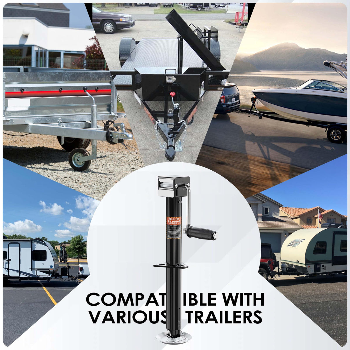 5000 lbs 15" Lift A-Frame Trailer Jack J52017