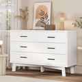 White 6 Drawer Wood Dresser B8920