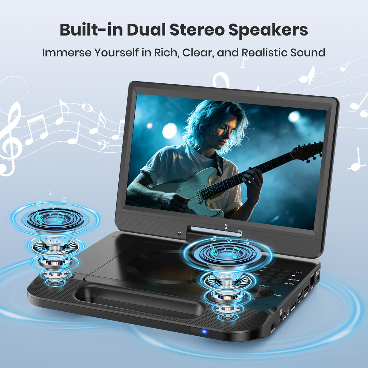 12.5" Portable Blu-ray Player with 10.5" 1080P Swivel Screen X68398