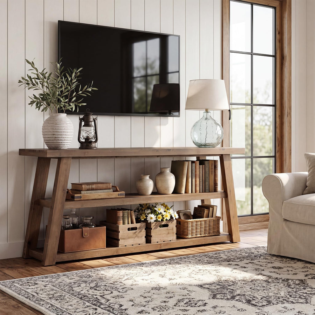 63" Solid Wood TV Stand F68782