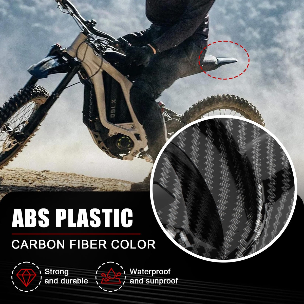 Electric Bike Rear Mudguard Protector ABS Plastic H9539