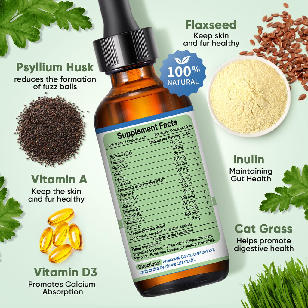 Cat Hairball Remedy Drops 60ml (2 fl oz) 2 Pack C72799