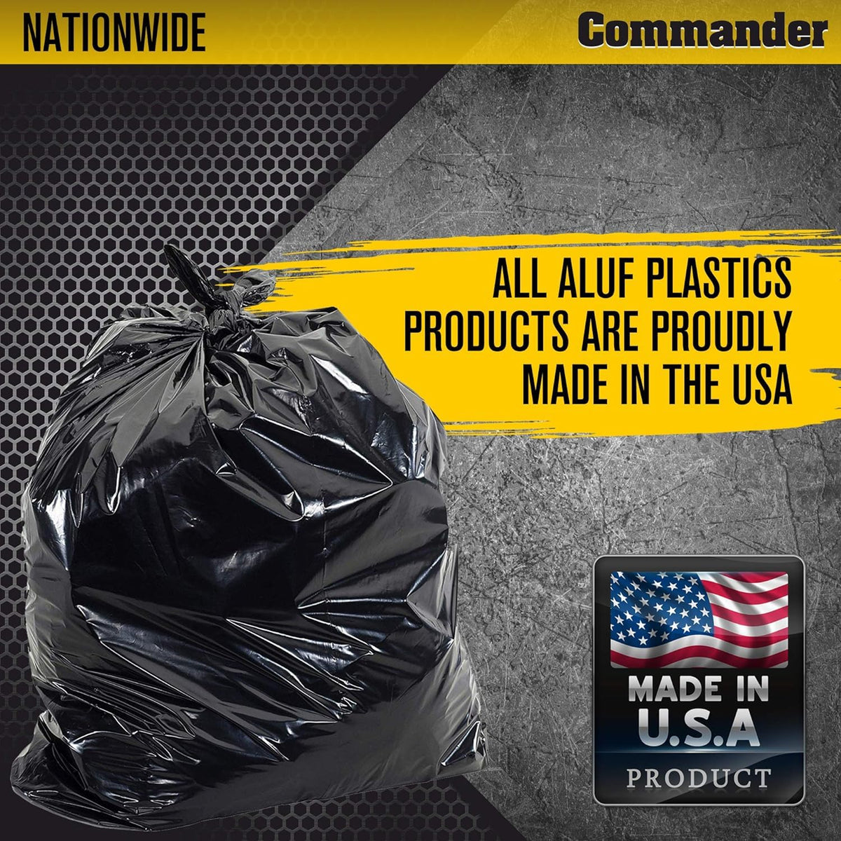 42 Gallon 4 MIL Black Heavy Duty Trash Bags Pack of 32 R844747