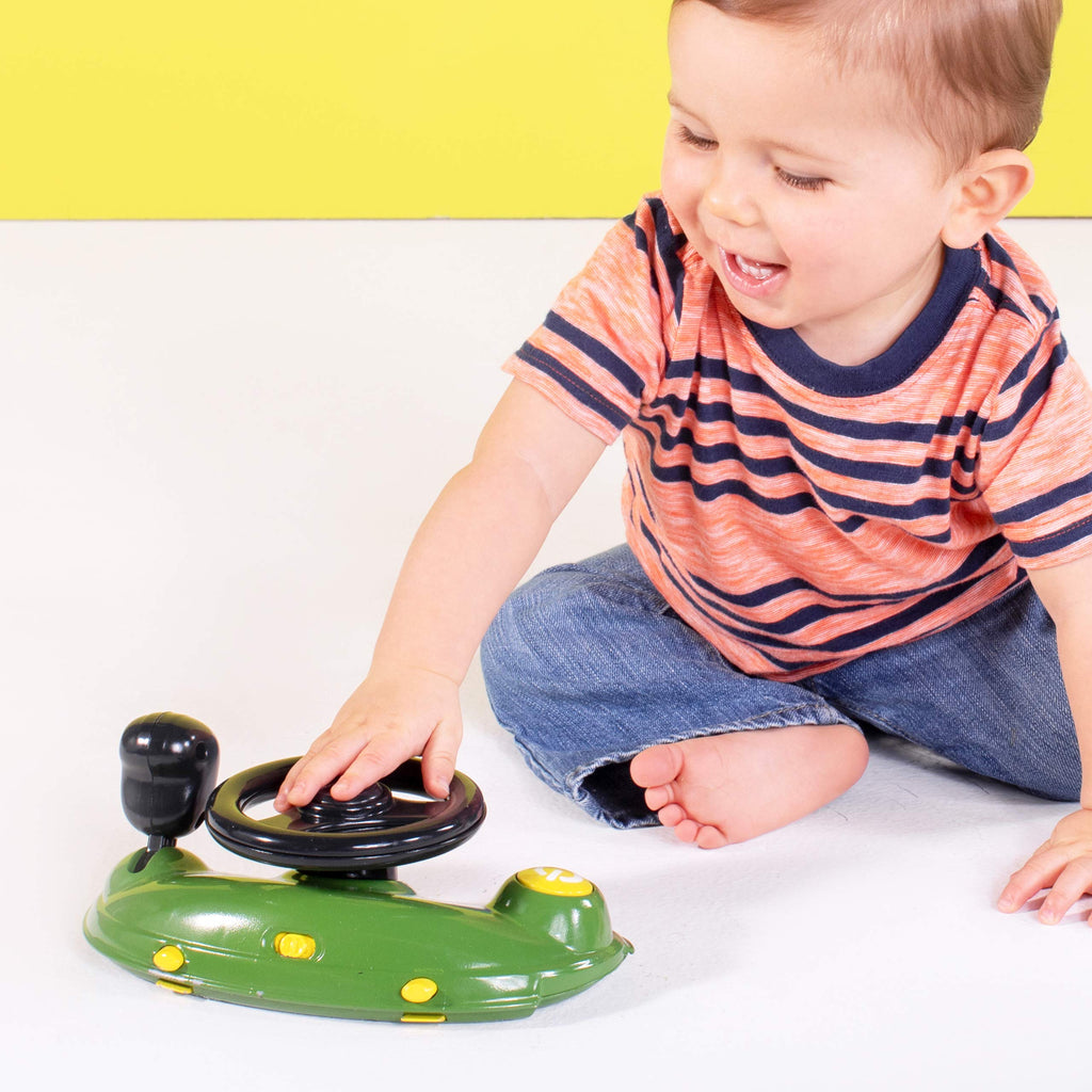 Green Baby Activity Center & Push Walker with Steering Wheel Toy A16043