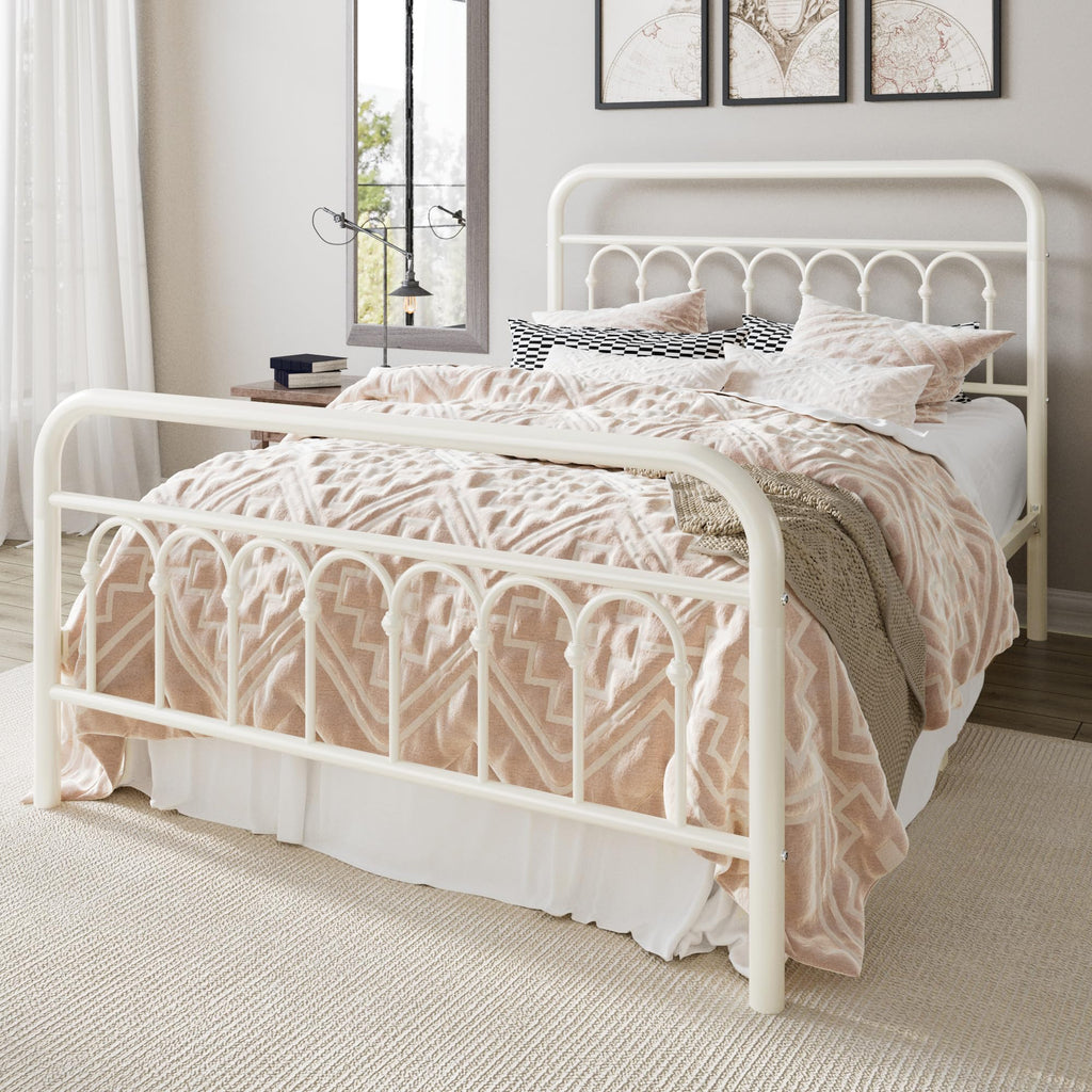 Full Size Metal Platform Bed Frame with Headboard C9680
