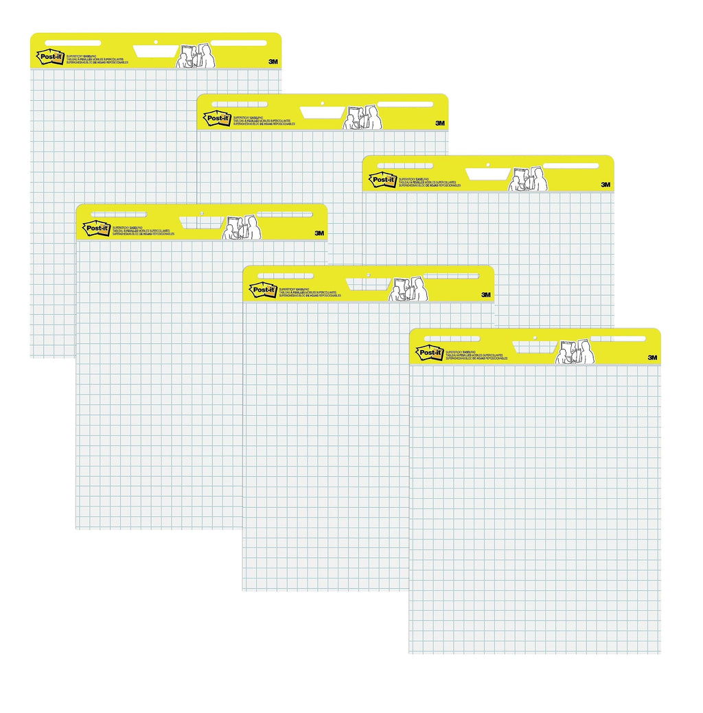 Super Sticky Easel Pad 25-Inch x 30-Inch White with Grid 30 Sheets/Pad O127
