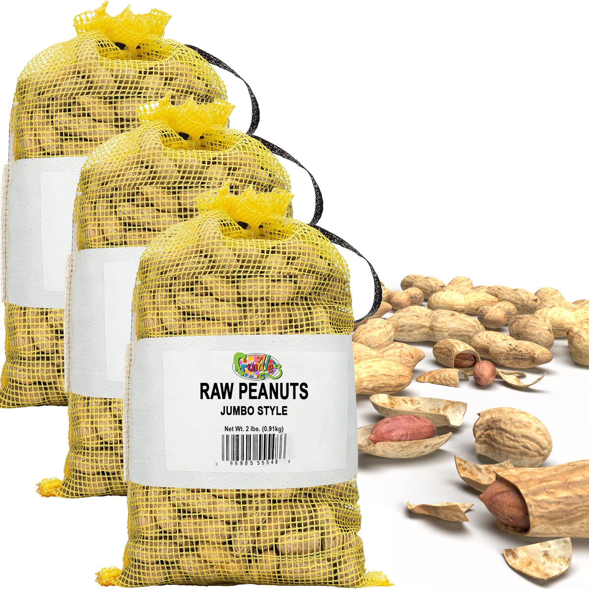 Raw Peanuts in Shell 2 Pound Bag (3-Pack) O5558