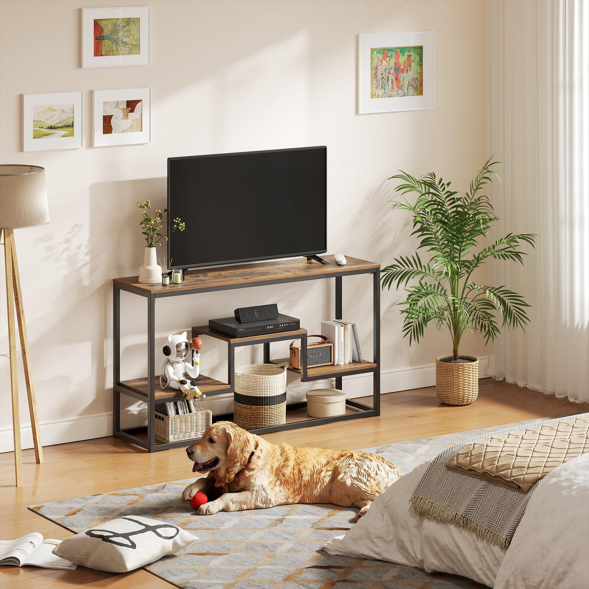 30" Tall Brown TV Stand Q555649