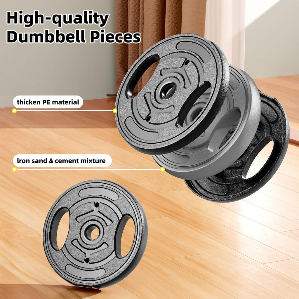 Adjustable Dumbbell Set 10-90lbs Free Weights V354