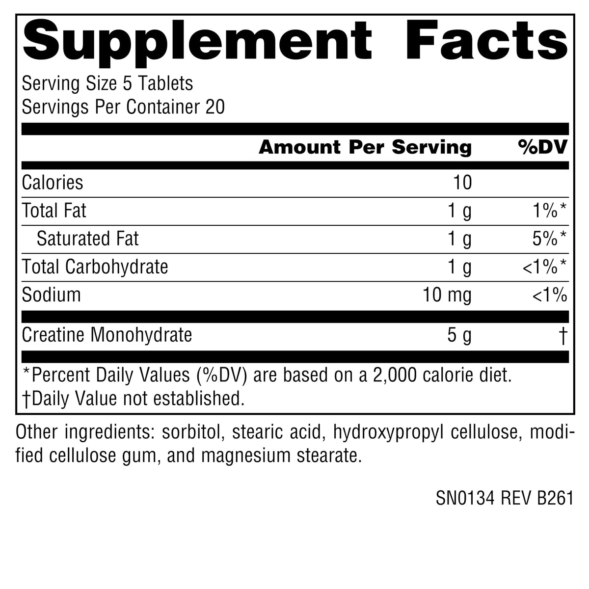 Creatine 100 Tablets Q22534