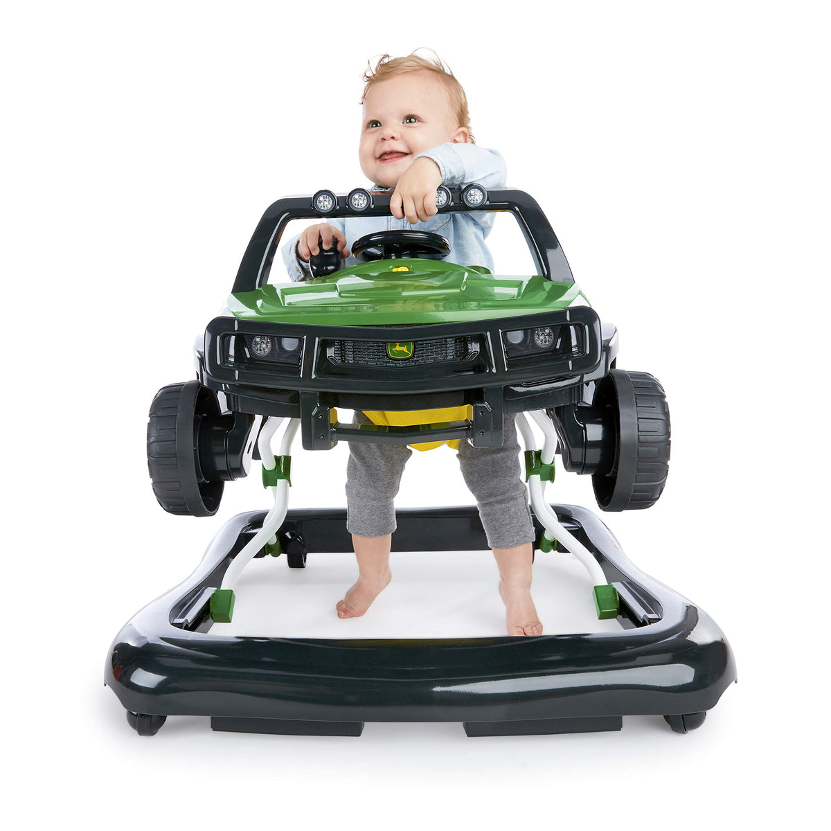 Green Baby Activity Center & Push Walker with Steering Wheel Toy A16043
