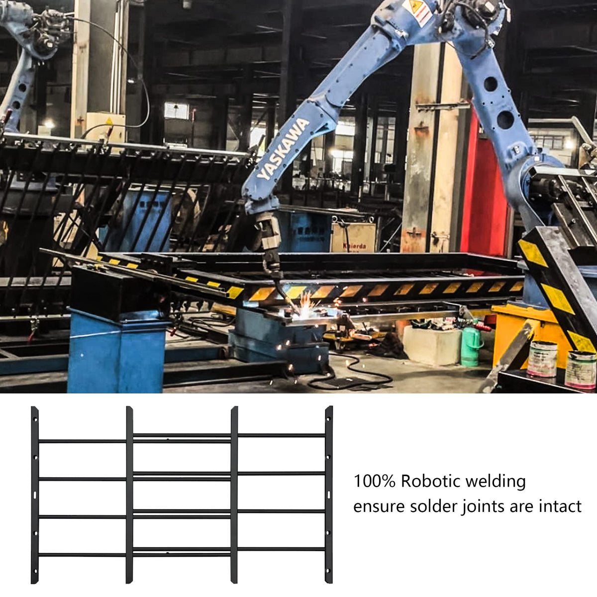 Black Adjustable Window Security Bars W509