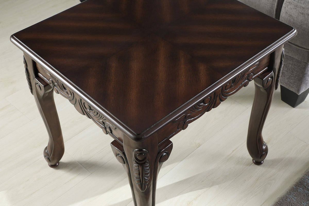 Wood End Table Dark Cherry D3806