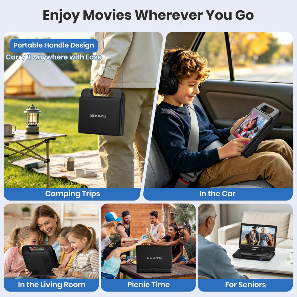 12.5" Portable Blu-ray Player with 10.5" 1080P Swivel Screen X68398