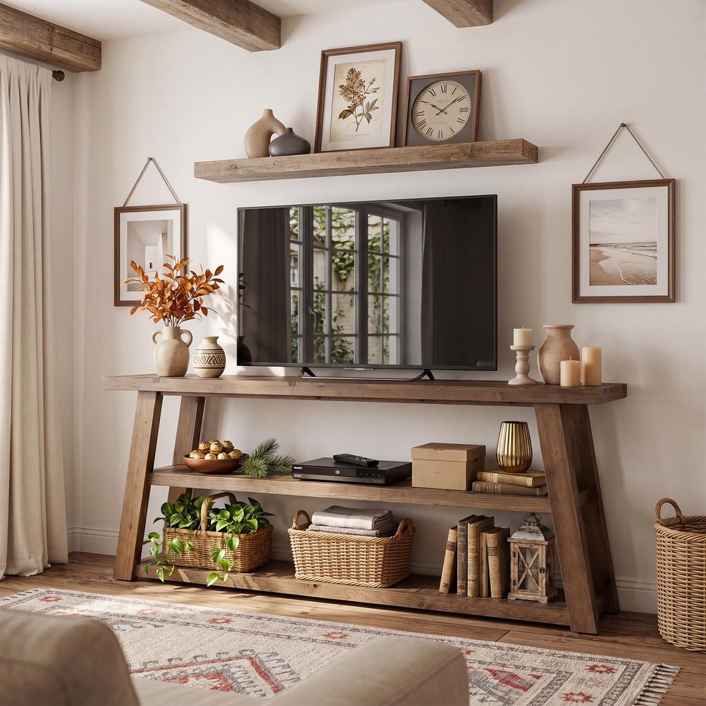 63" Solid Wood TV Stand F68782
