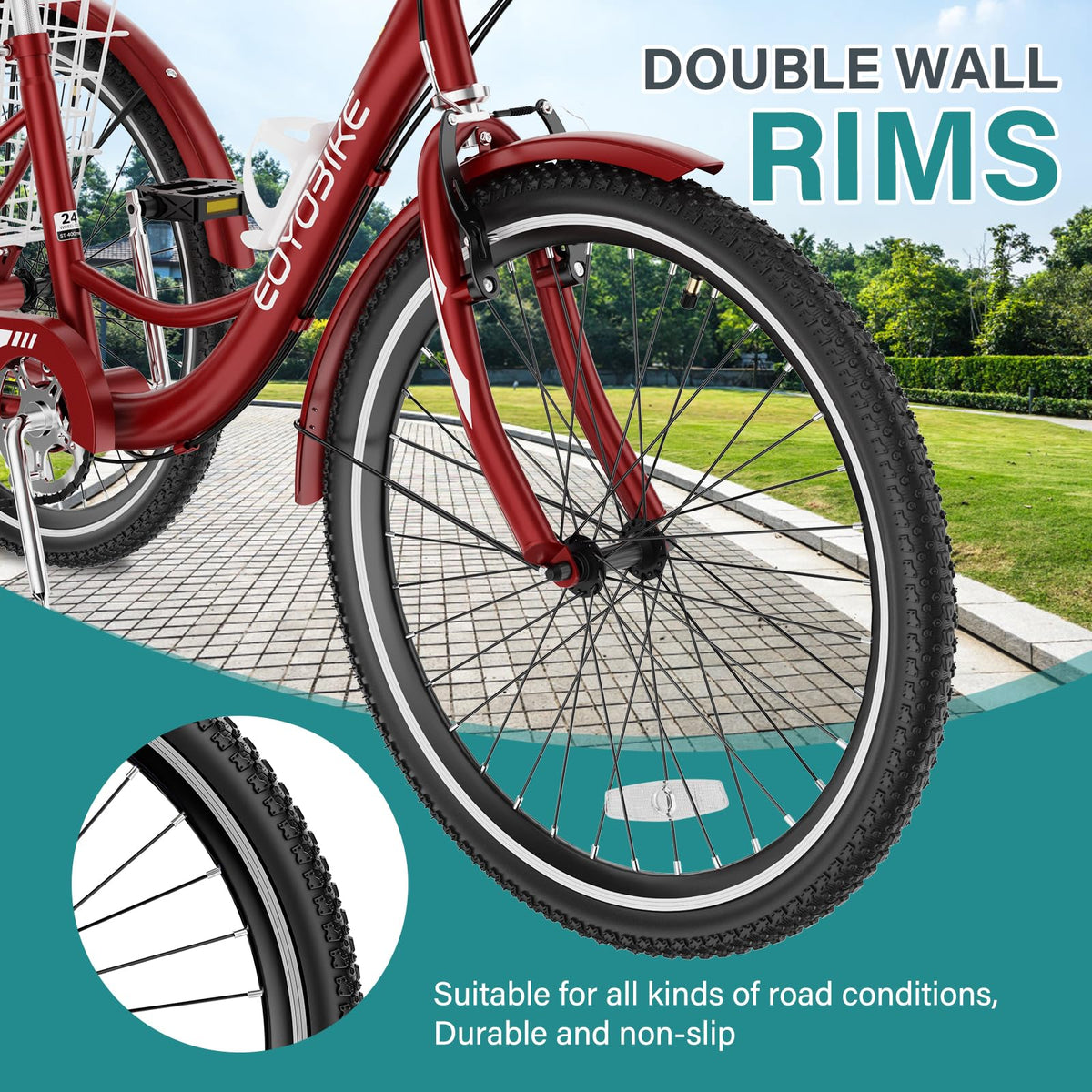 20/24/26 Inch 3 Wheel Bike T37853