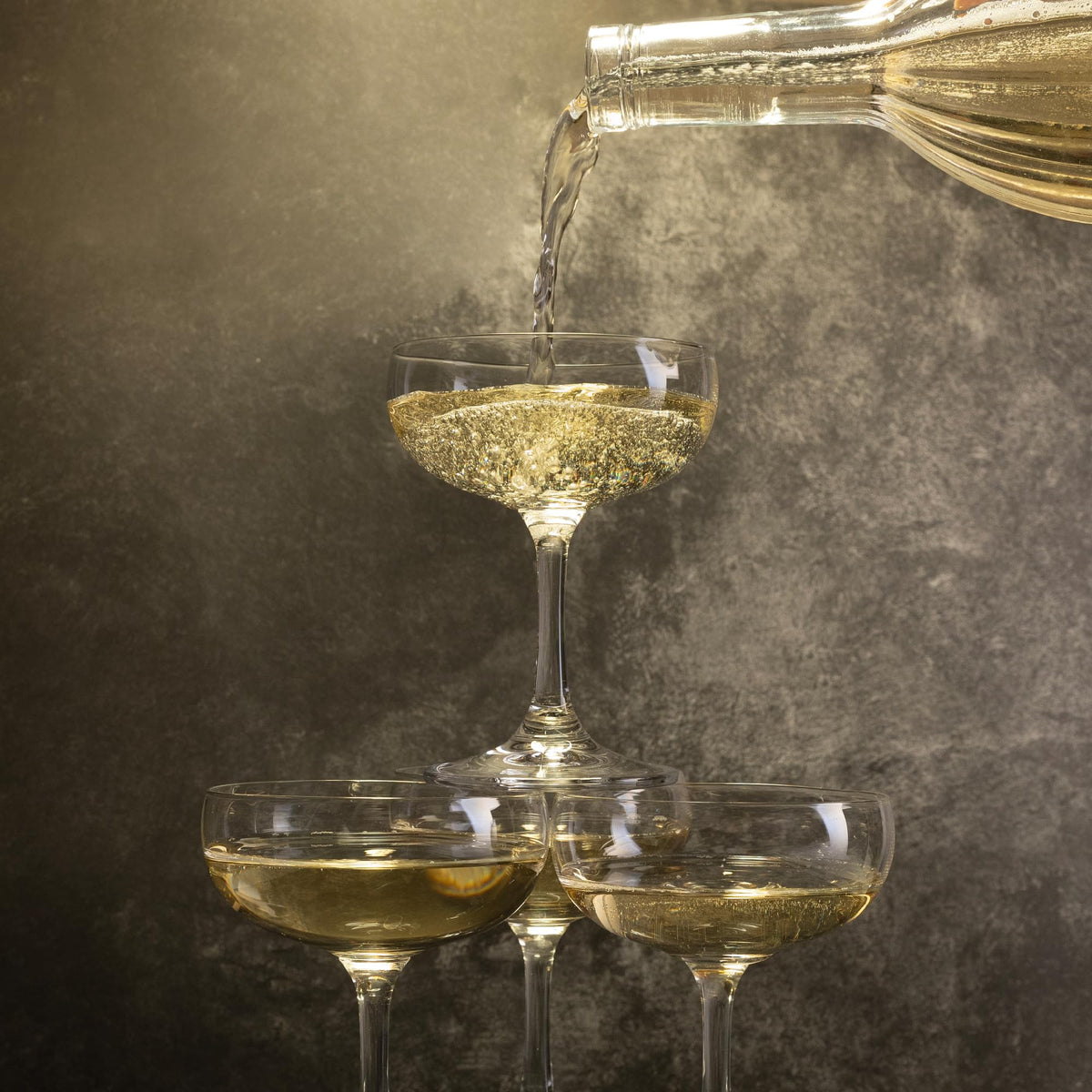 7Oz Crystal Champagne Coupe Glasses Set of 12 S3220