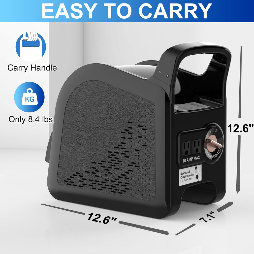 Portable High Velocity Floor Fan with 3 Speeds, Black L249544