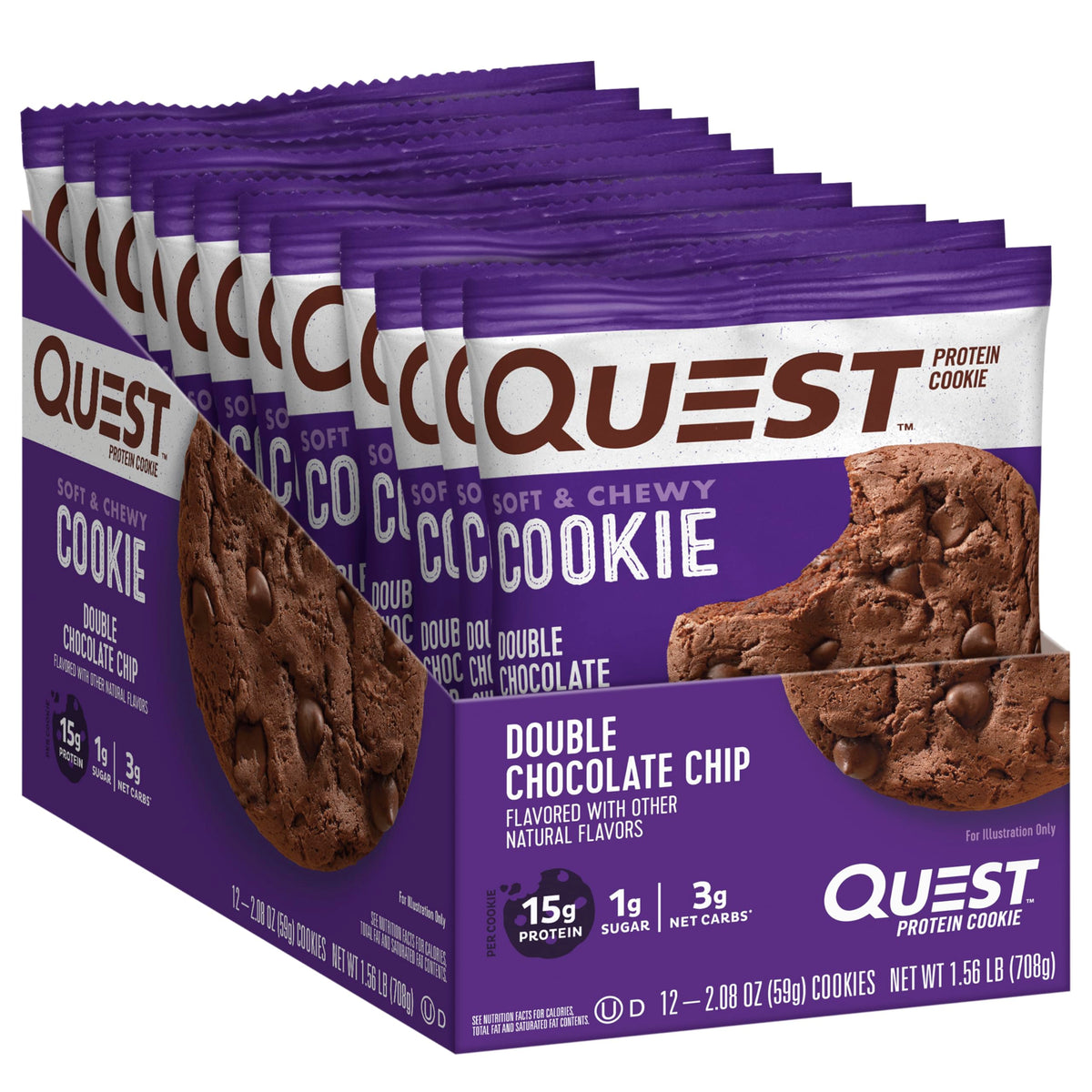 Chocolate Protein Shake Pack of 12 and Double Chocolate Chip Protein Cookie 12 Count N5380